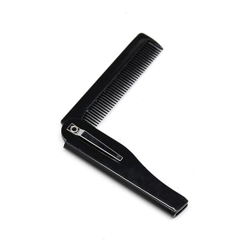 Men's daily beard styling comb, high-quality plastic folding comb, portable.